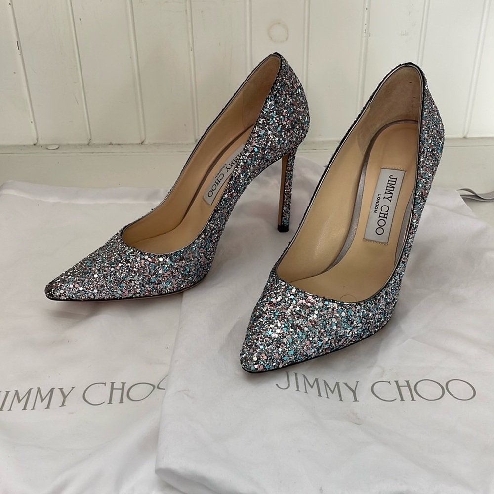 Jimmy Choo Romy glitter pumps 37.5